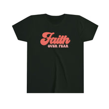 Load image into Gallery viewer, Faith Over Fear Youth Girls Retro T-shirt
