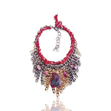 Load image into Gallery viewer, Red Passion Boho Chic Statement Necklace
