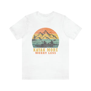 Kayak More Worry Less Men's Short Sleeve Graphic Tee