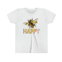 Load image into Gallery viewer, Bee Happy Youth Girls T-shirt
