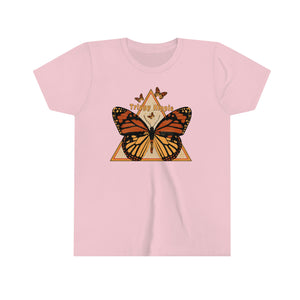 Butterfly Triangle Girls Youth Retro T-shirt