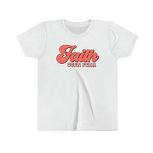 Load image into Gallery viewer, Faith Over Fear Youth Girls Retro T-shirt
