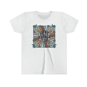 Here Comes The Sun Girls Youth Retro T-shirt