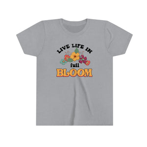 Live Life In Full Bloom Youth Retro T-shirt