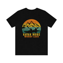 Load image into Gallery viewer, Kayak More Worry Less Men&#39;s Short Sleeve Graphic Tee
