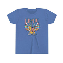 Load image into Gallery viewer, Long Live Rock N Roll Guitar Girls Youth Retro T-shirt
