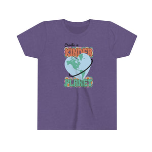 Create a Kinder Planet Girls Youth Retro T-shirt