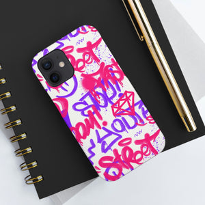 Graffiti Pink Tough Phone Case, Case-Mate