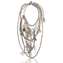 Load image into Gallery viewer, Statement Necklace With Charms and Swarovski Crystals
