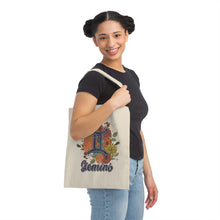 Load image into Gallery viewer, Gemini Floral Retro Canvas Tote Bag
