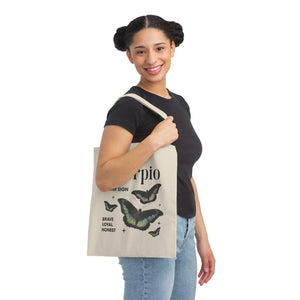 Scorpio Butterflies Canvas Tote Bag