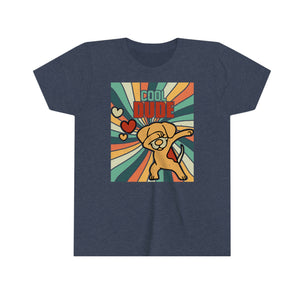 Cool Dude Dog Retro Youth Boys T-shirt