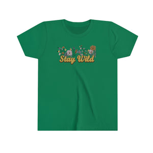 Stay Wild Wildflowers Girls Youth Retro T-shirt