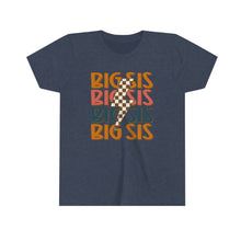 Load image into Gallery viewer, Big Sis Lightning Youth Girls Retro T-shirt
