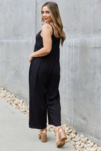 Load image into Gallery viewer, HEYSON All Day Full Size Wide Leg Button Down Jumpsuit in Black
