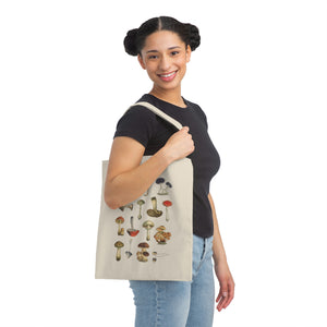 Mushrooms Cottagecore Canvas Tote Bag