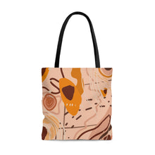 Load image into Gallery viewer, Abstract Peach and Brown High Quality Tote Bag
