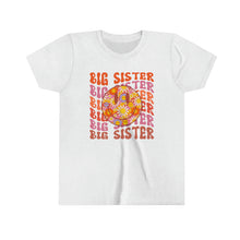 Load image into Gallery viewer, Big Sister Smiley Face Youth Girls Retro T-shirt
