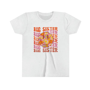 Big Sister Smiley Face Youth Girls Retro T-shirt