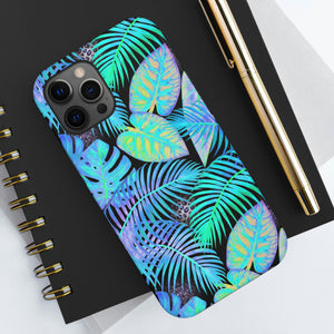 Neon Blue Jungle Tough Phone Case, Case-Mate