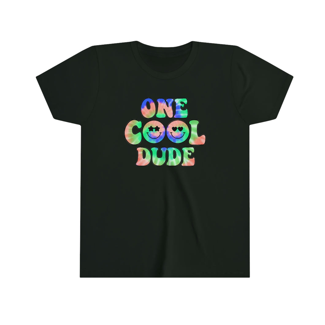 One Cool Dude Tie-Dye Youth Boys T-shirt