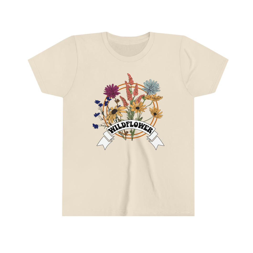 Wildflowers Girls Youth Retro T-shirt