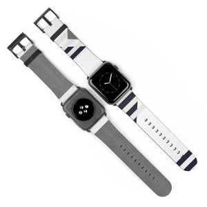 Linear Geo Faux-Leather Apple Watch Band