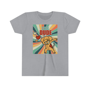 Cool Dude Dog Retro Youth Boys T-shirt