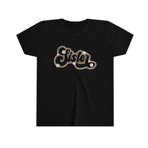 Sister Leopard Girls Youth Retro T-shirt