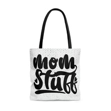 Load image into Gallery viewer, Mom Stuff White Speckled High Quality Tote Bag
