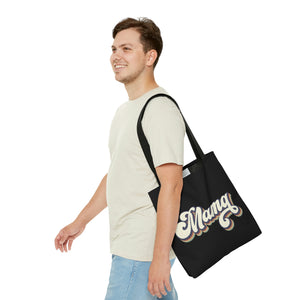 Mama Retro Letters Black High Quality Tote Bags