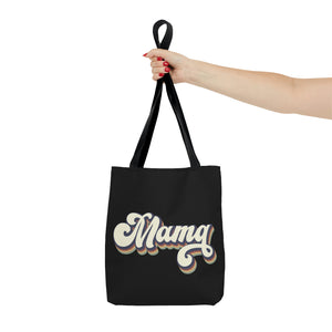 Mama Retro Letters Black High Quality Tote Bags