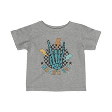 Load image into Gallery viewer, Mamas Boy Skeleton Hand Infant Fine Jersey Tee
