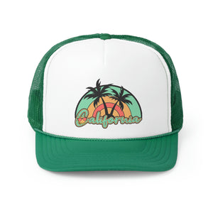 California Beach Rainbow Trucker Cap