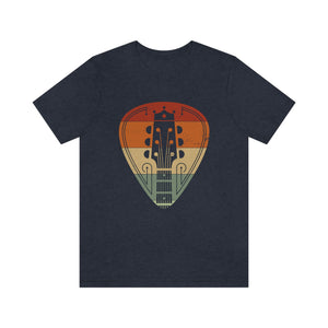 Retro Guitar Pick Men's Short Sleeve Graphic Tee