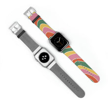 Load image into Gallery viewer, Retro Groove Faux-Leather Apple Watch Band
