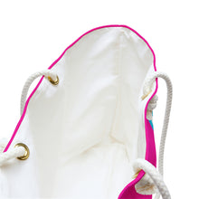 Load image into Gallery viewer, The Jessica Retro Neon Pink and Blue Weekender/Beach Bag
