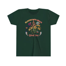 Load image into Gallery viewer, Bloom With Grace Wildflowers Youth Girls Retro T-shirt
