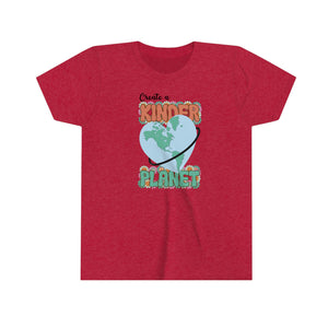 Create a Kinder Planet Girls Youth Retro T-shirt