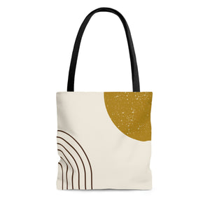 Abstract Rainbow Sun High Quality Tote Bag