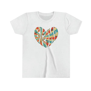 Be Kind Heart Youth Girls Retro T-shirt