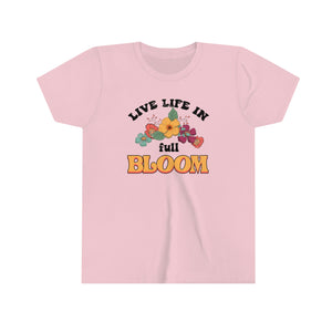 Live Life In Full Bloom Youth Retro T-shirt