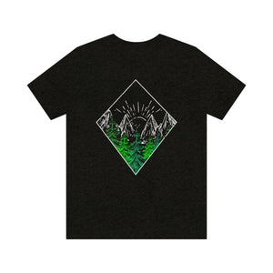 Nature Mountains Hand-Drawn Men's Short Sleeve Graphic Tee