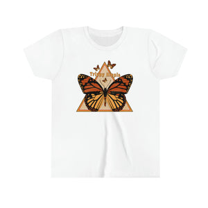 Butterfly Triangle Girls Youth Retro T-shirt