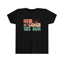 Load image into Gallery viewer, Here Comes The Sun Girls Youth Retro T-shirt
