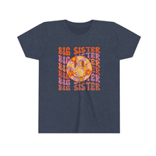 Load image into Gallery viewer, Big Sister Smiley Face Youth Girls Retro T-shirt
