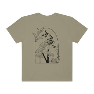 Mushroom Butterflies Stencil Women’s T-shirt