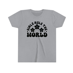 Girls Rule The World Youth Girls Retro T-shirt