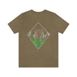 Nature Mountains Hand-Drawn Men's Short Sleeve Graphic Tee