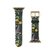 Load image into Gallery viewer, Vintage Flowers Faux-Leather Apple Watch Band
